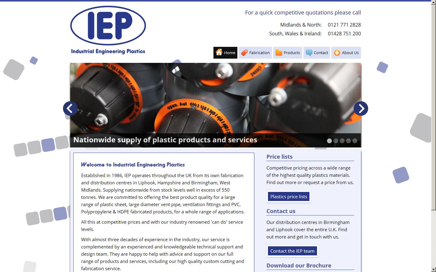 Industrial Engineering Plastics Ltd Website