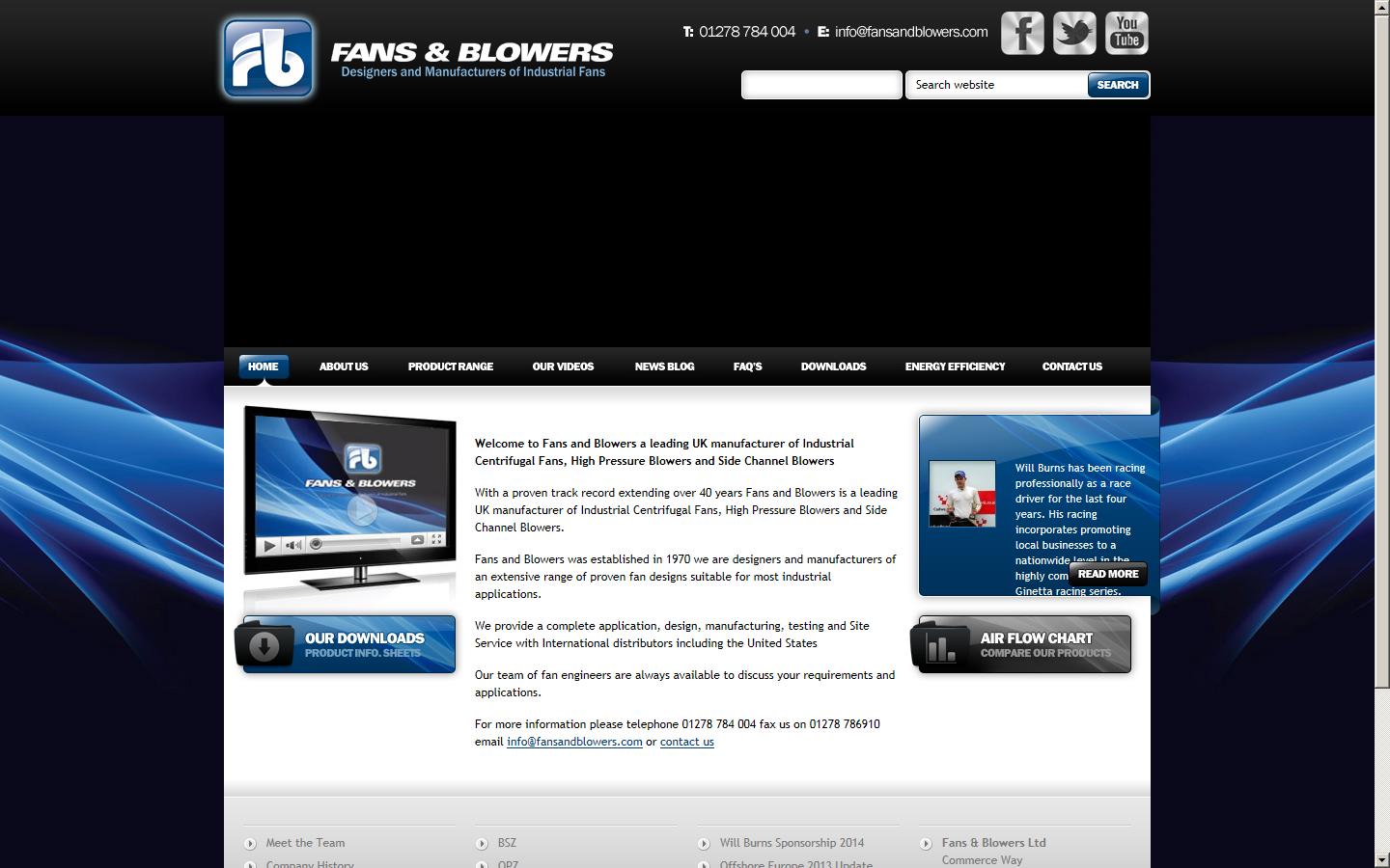 Fans & Blowers Ltd Website
