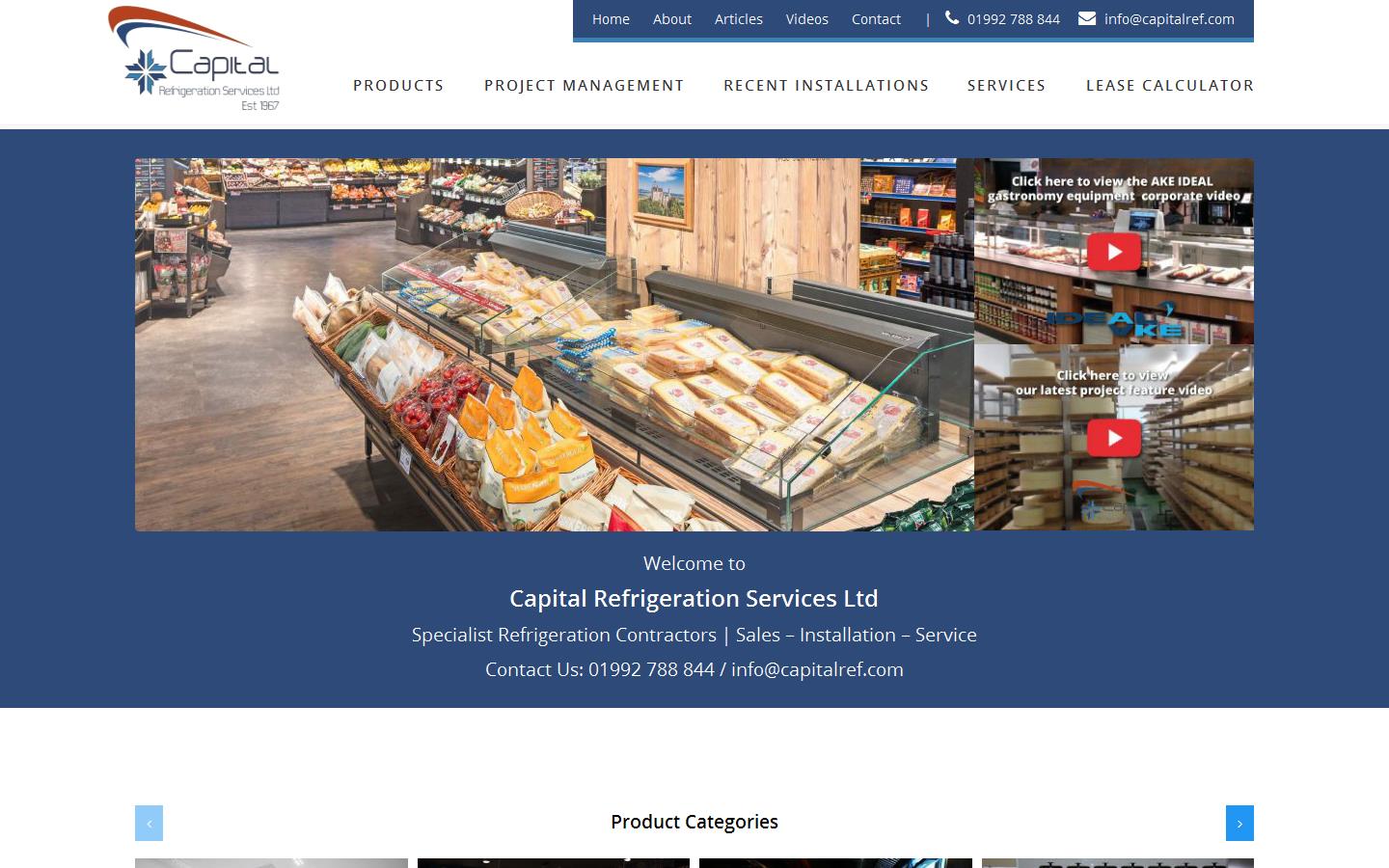 Capital Refrigeration Services Ltd Website