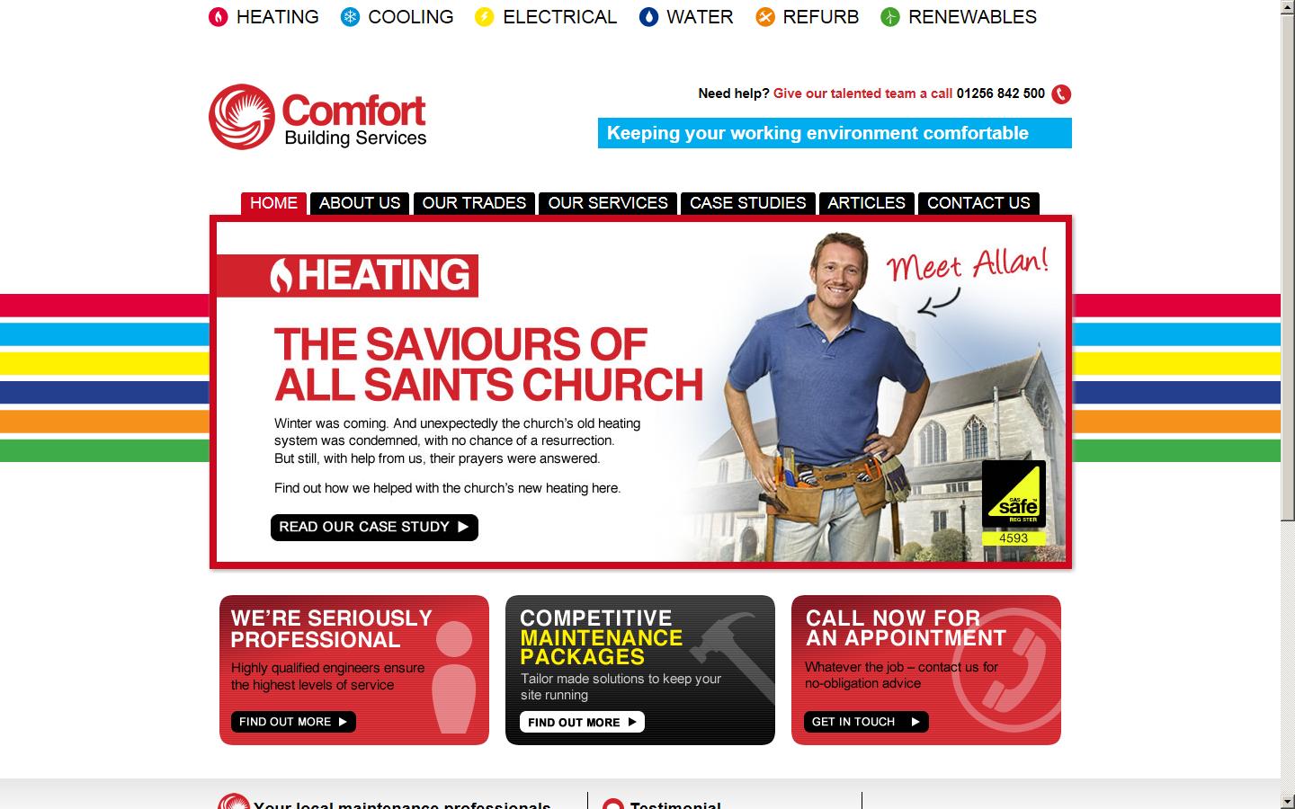 Comfort Building Services Website