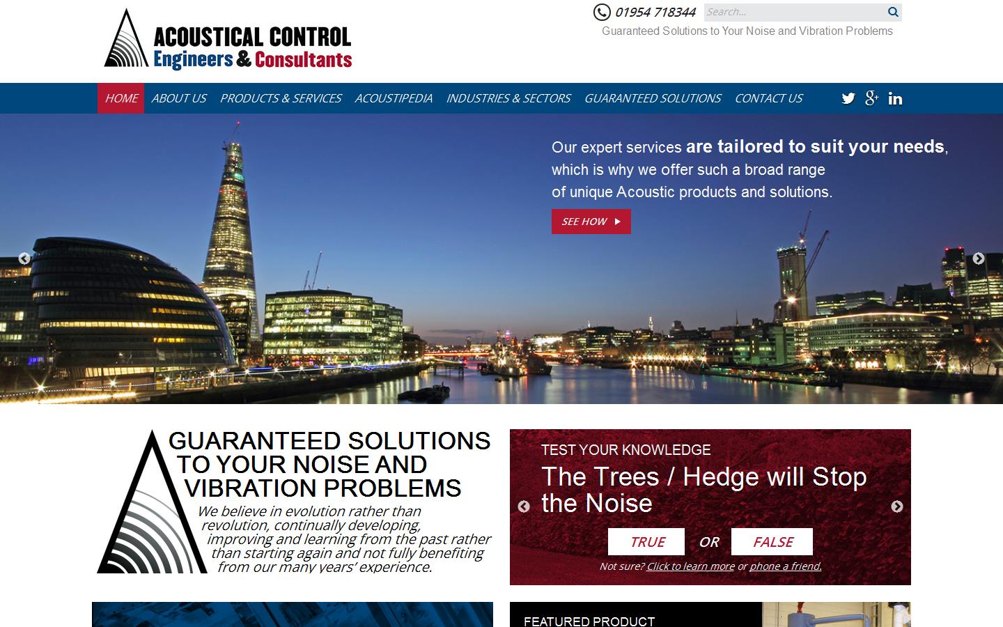 Acoustical Control Engineers Ltd Website