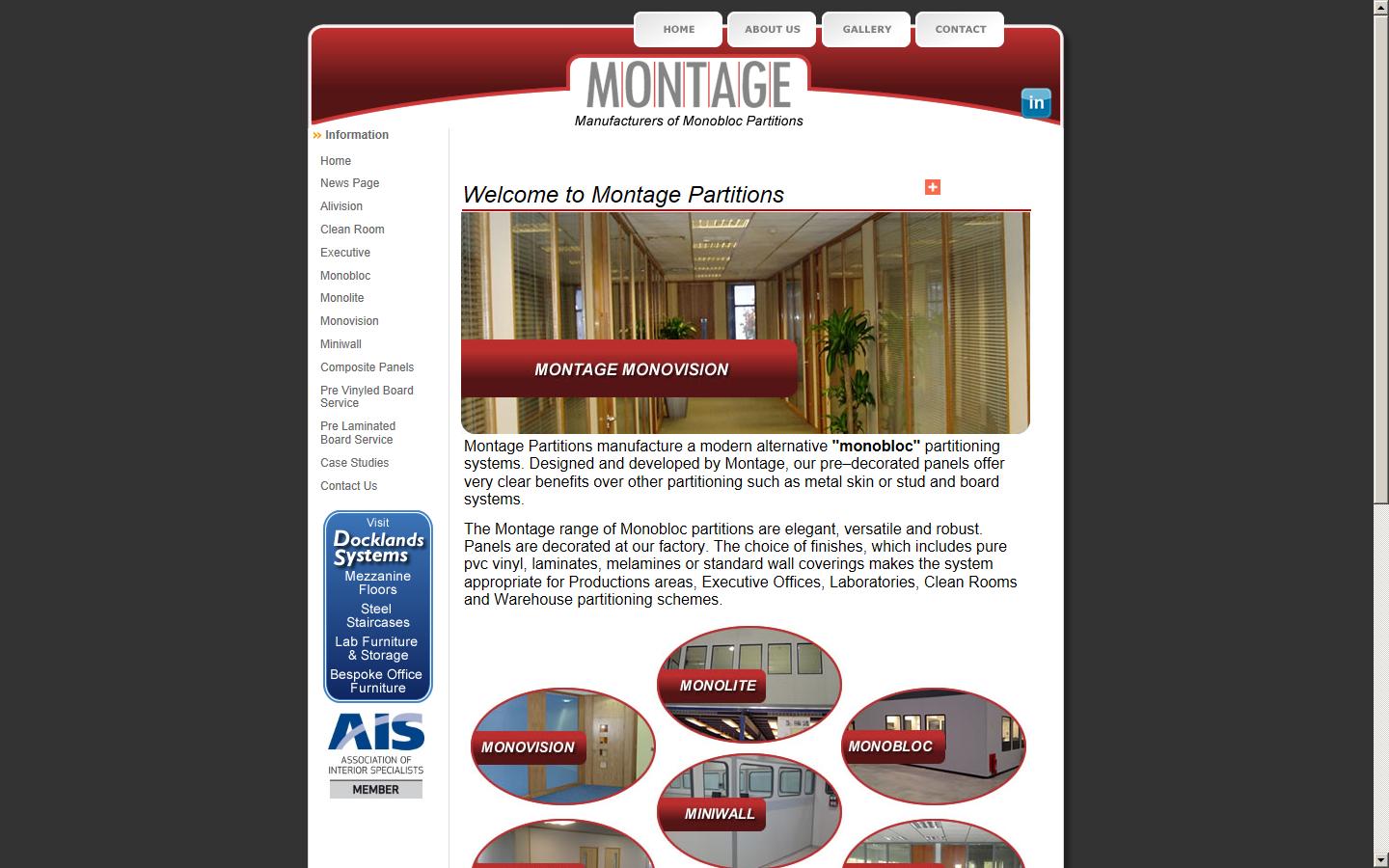 Montage Partitions 2000 Ltd Website