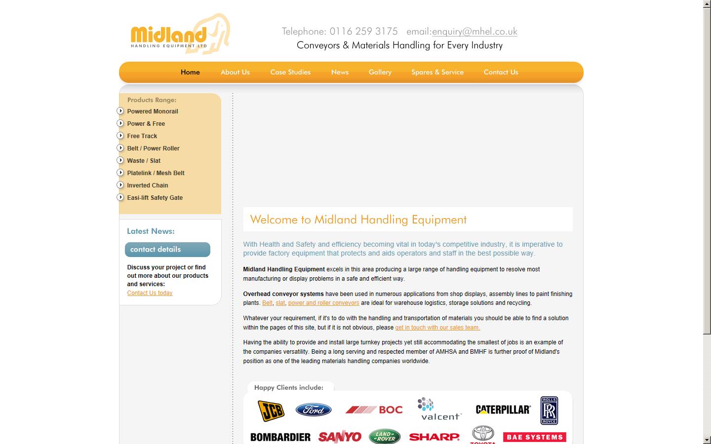 Midland Handling Equipment Ltd Website