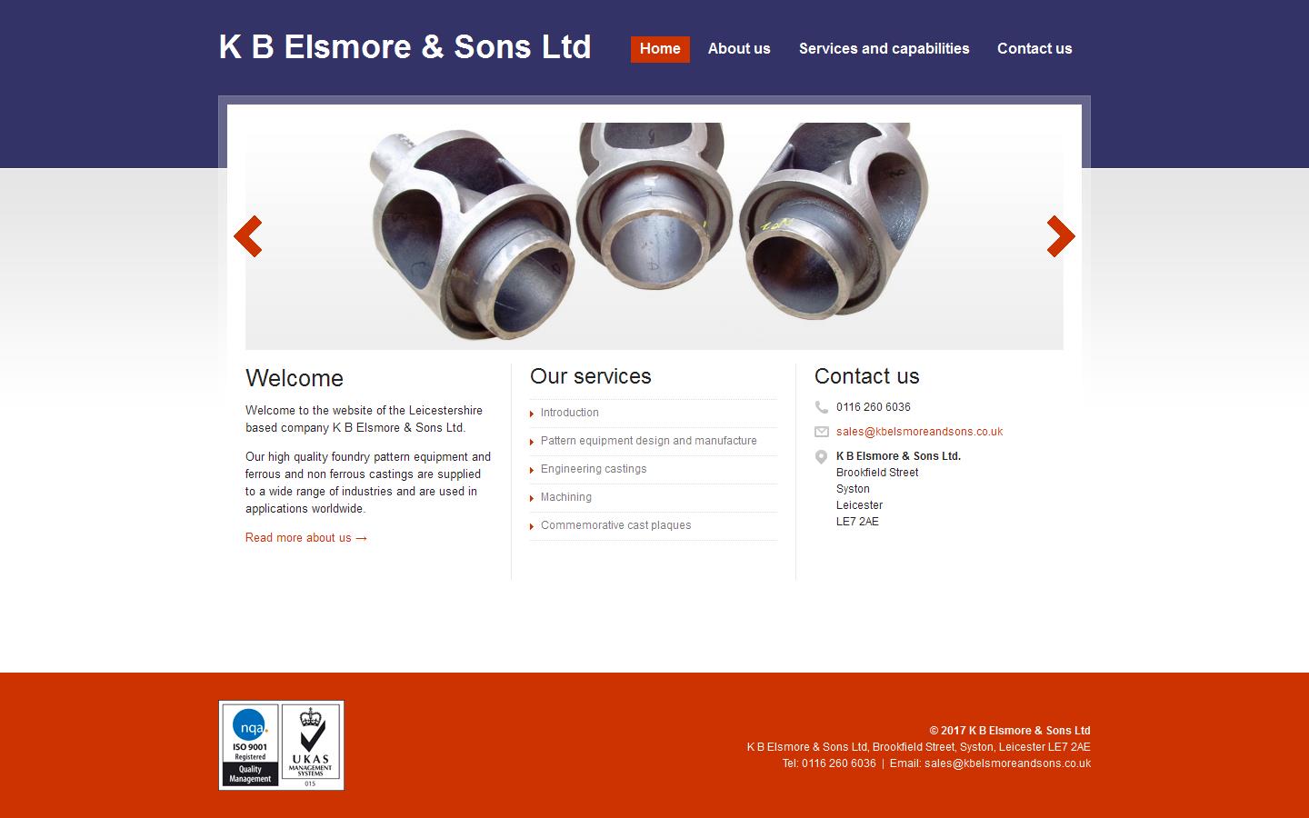 KB Elsmore & Sons Ltd Website