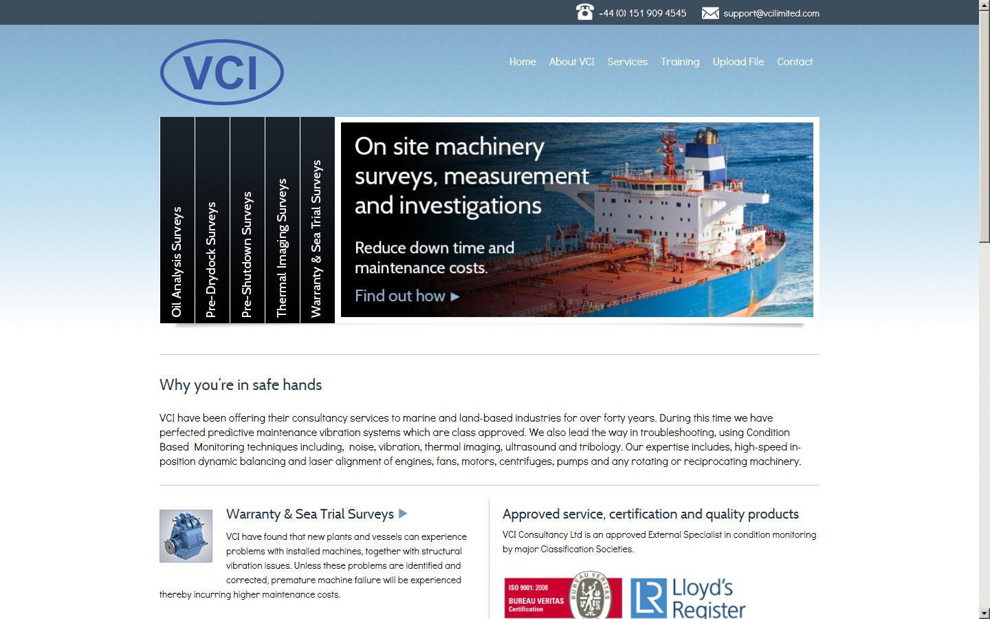 Vibration Consultants & Instrumentation Ltd Website