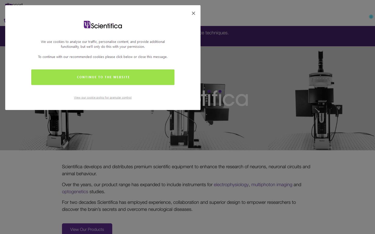 Scientifica Ltd Website
