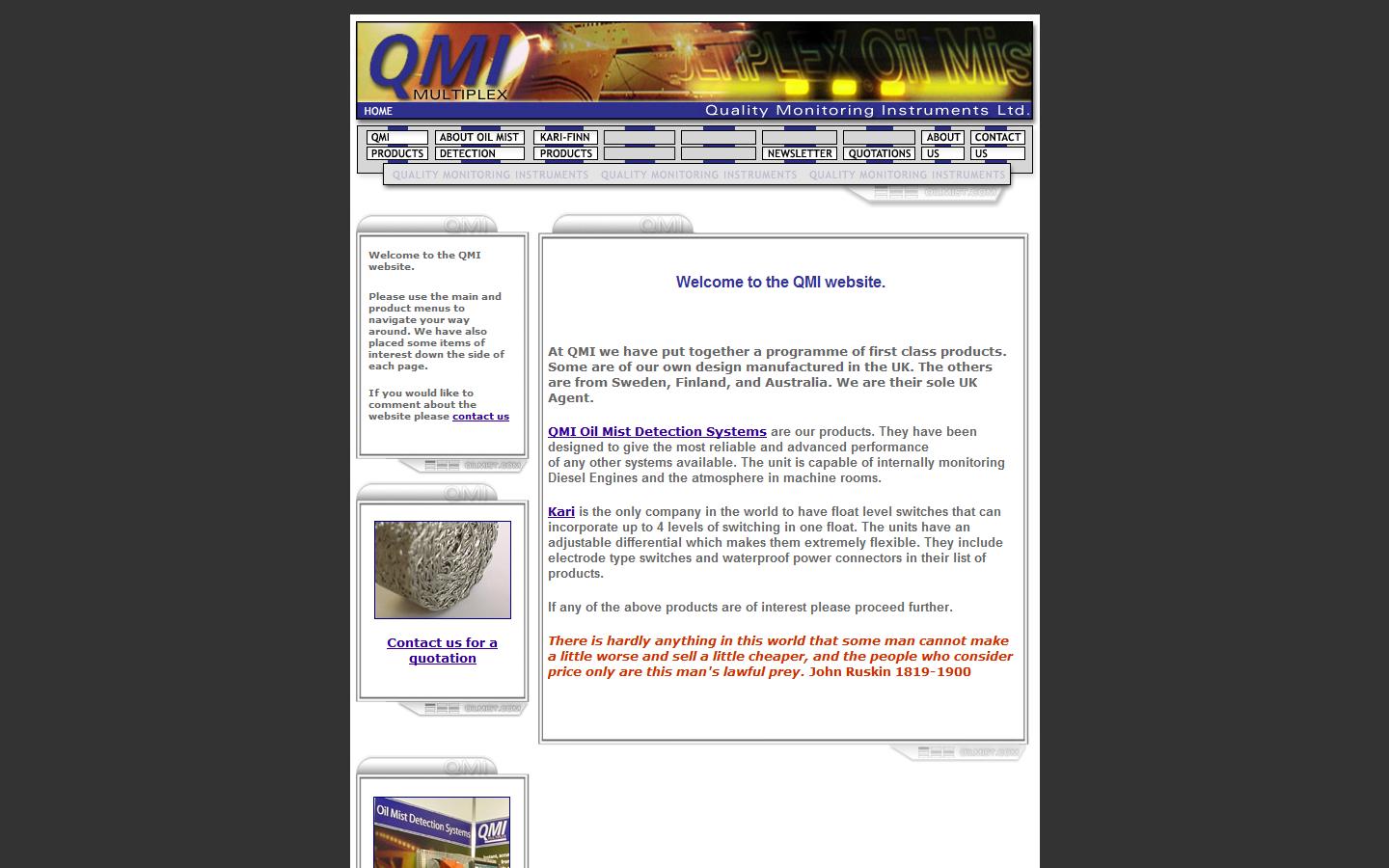 Quality Monitoring Instruments Ltd Website