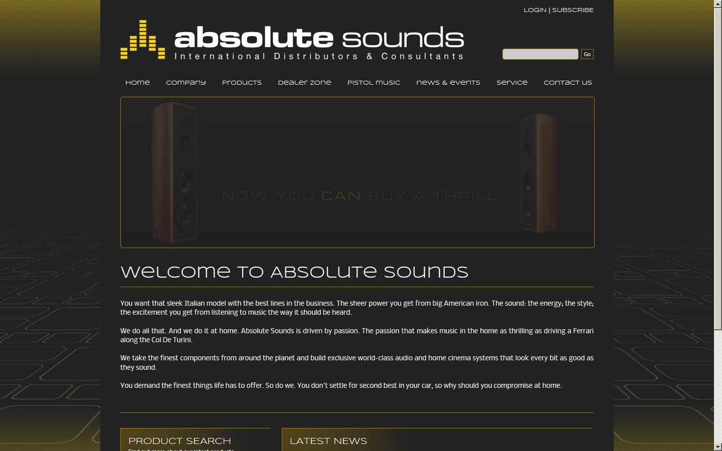 Absolute Sounds Ltd Website