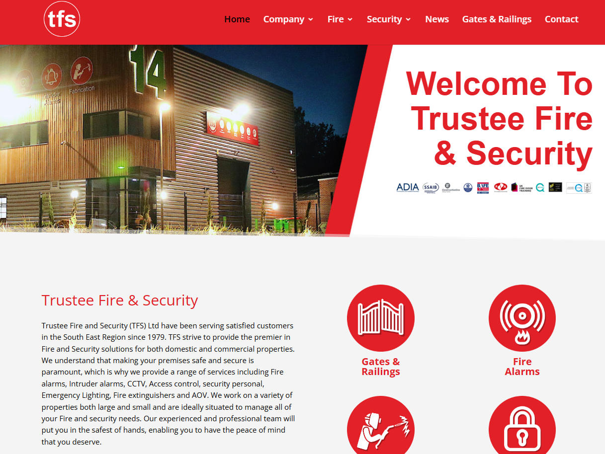 Trustee Fire & Security Ltd Website