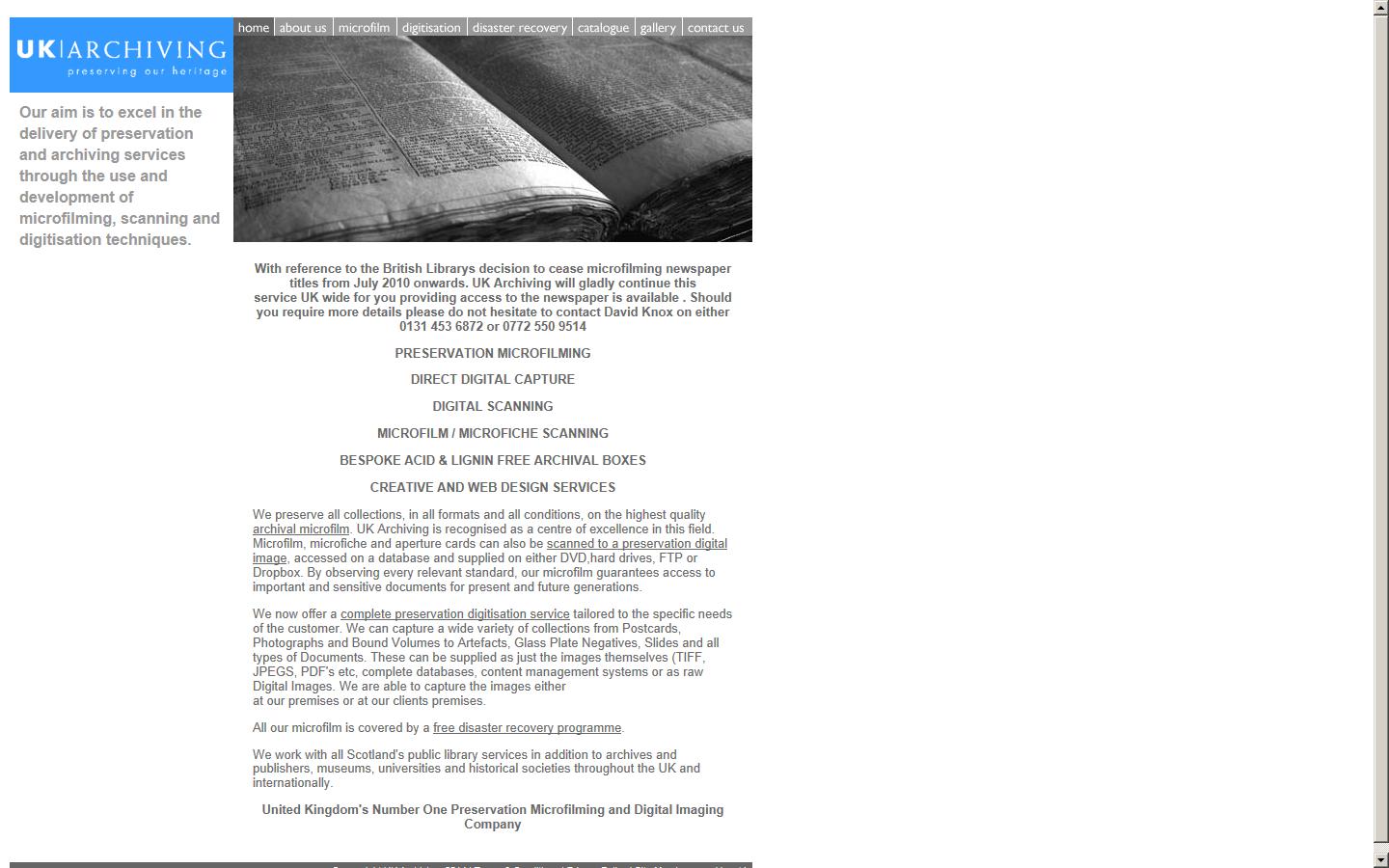 Scottish Newspapers Micro Filming Unit Website