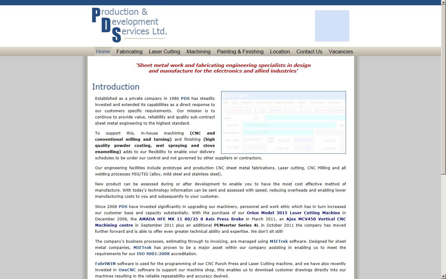 Production & Development Services Website