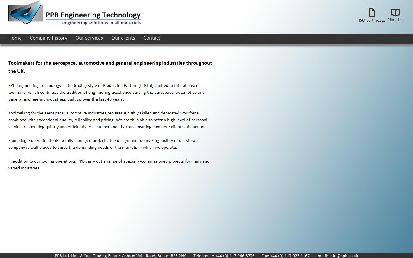 Production Pattern (Bristol) Ltd Website