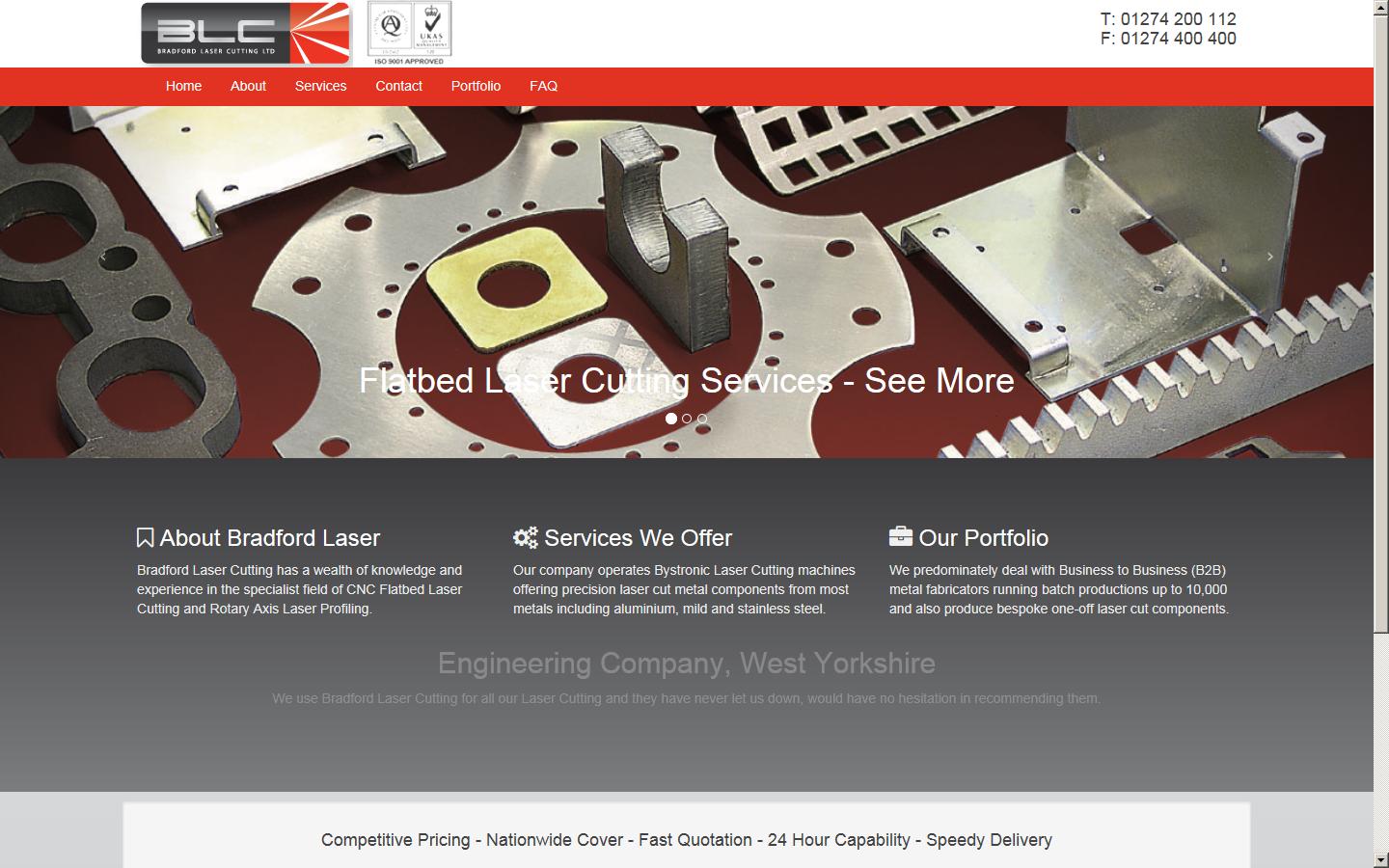Bradford Laser Cutting Website