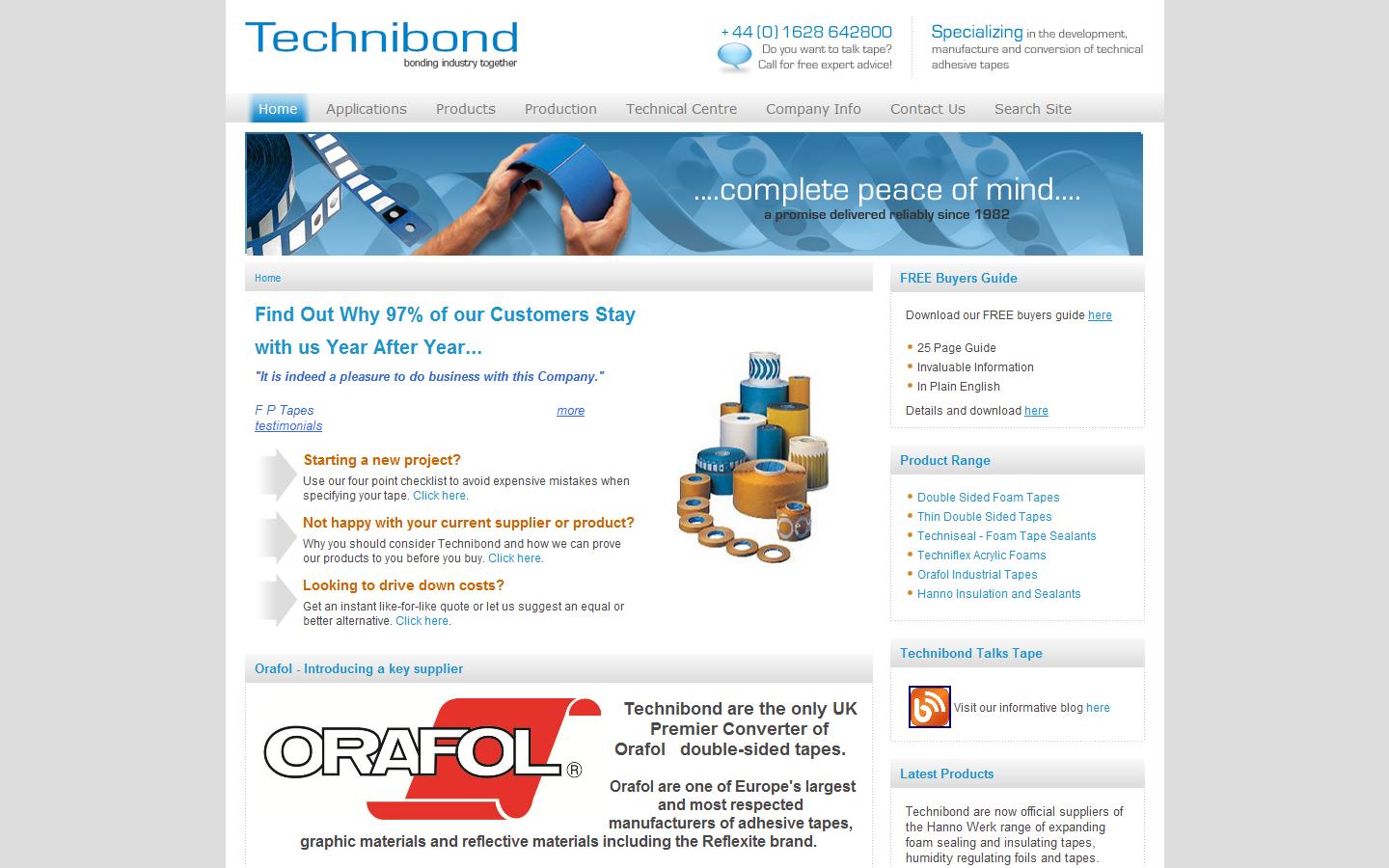 Technibond Ltd Website