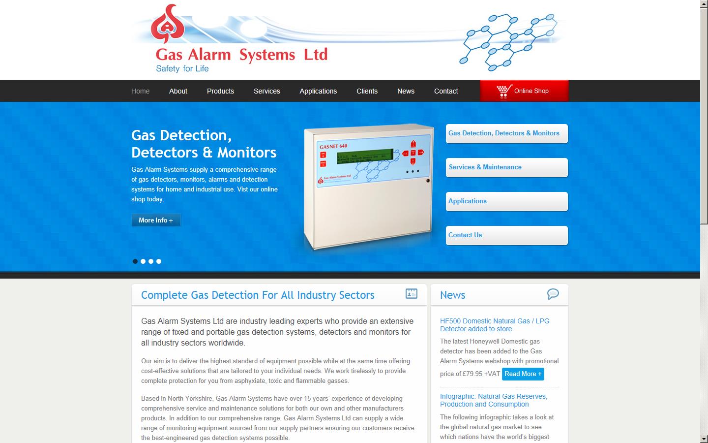 Gas Alarm Systems  Ltd Website
