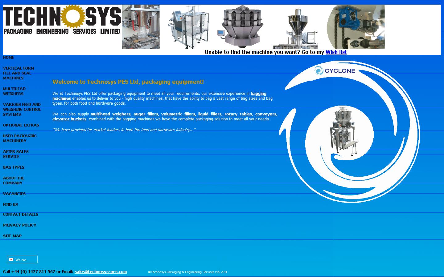 Technosys PES Ltd Website