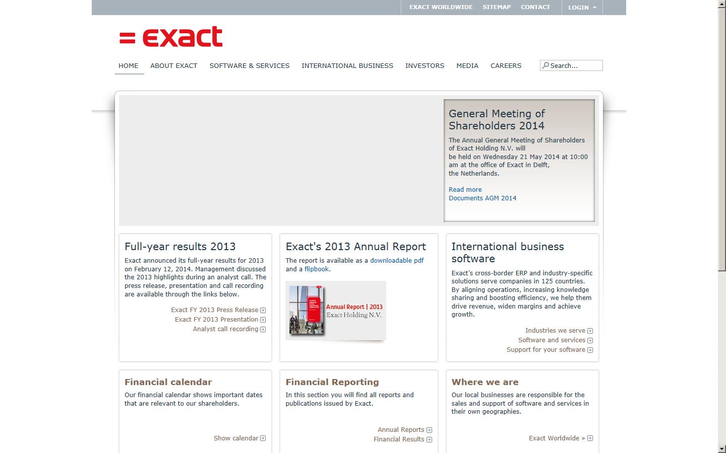 Exact Software (UK) Ltd Website