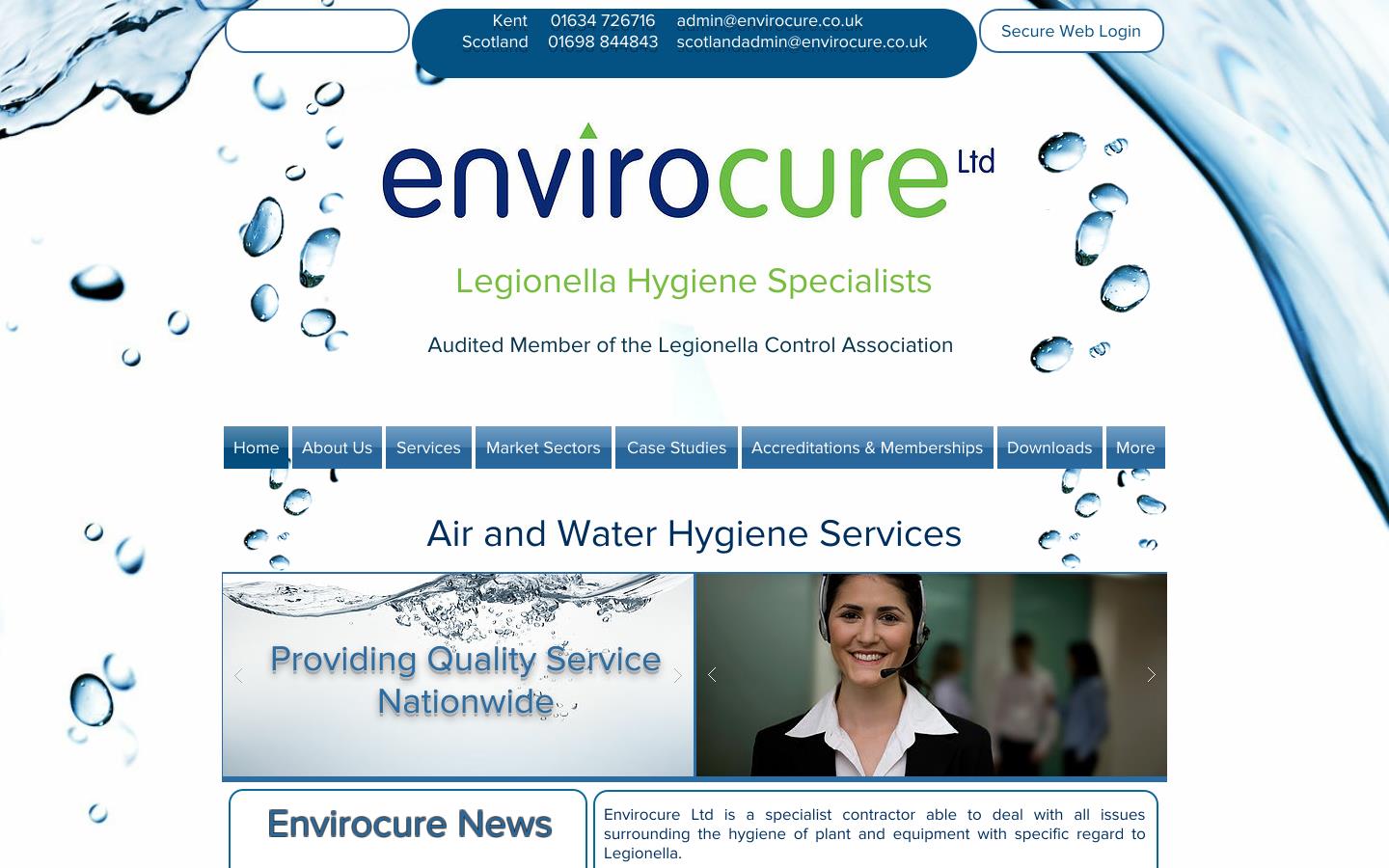 Envirocure Ltd Website