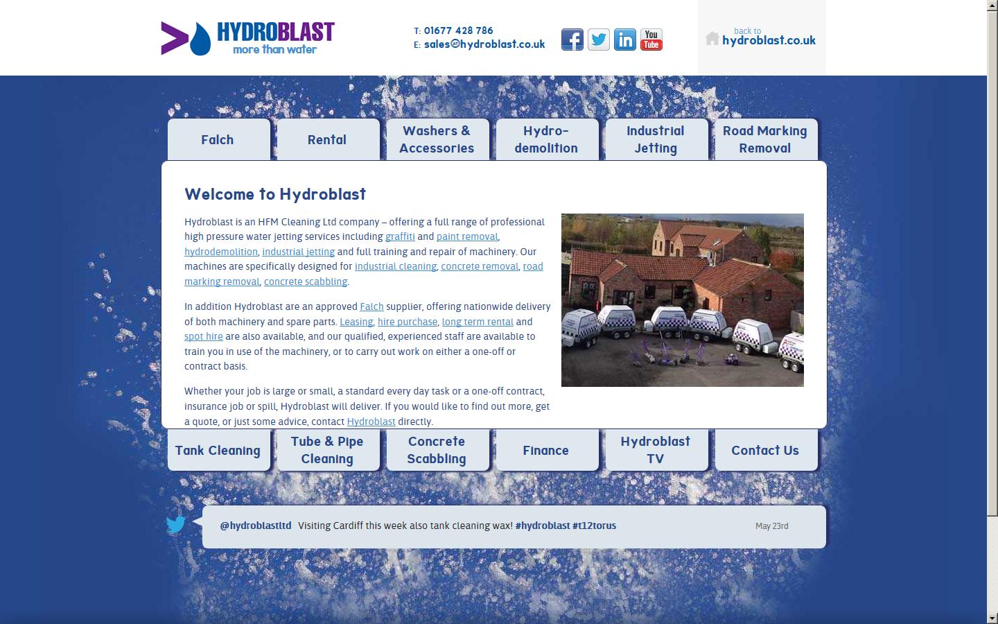 Hydroblast Cleaning Solutions Website