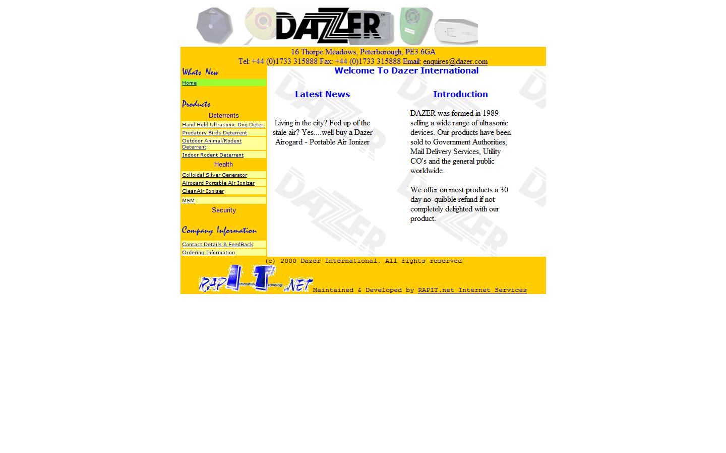 Dazer International Website