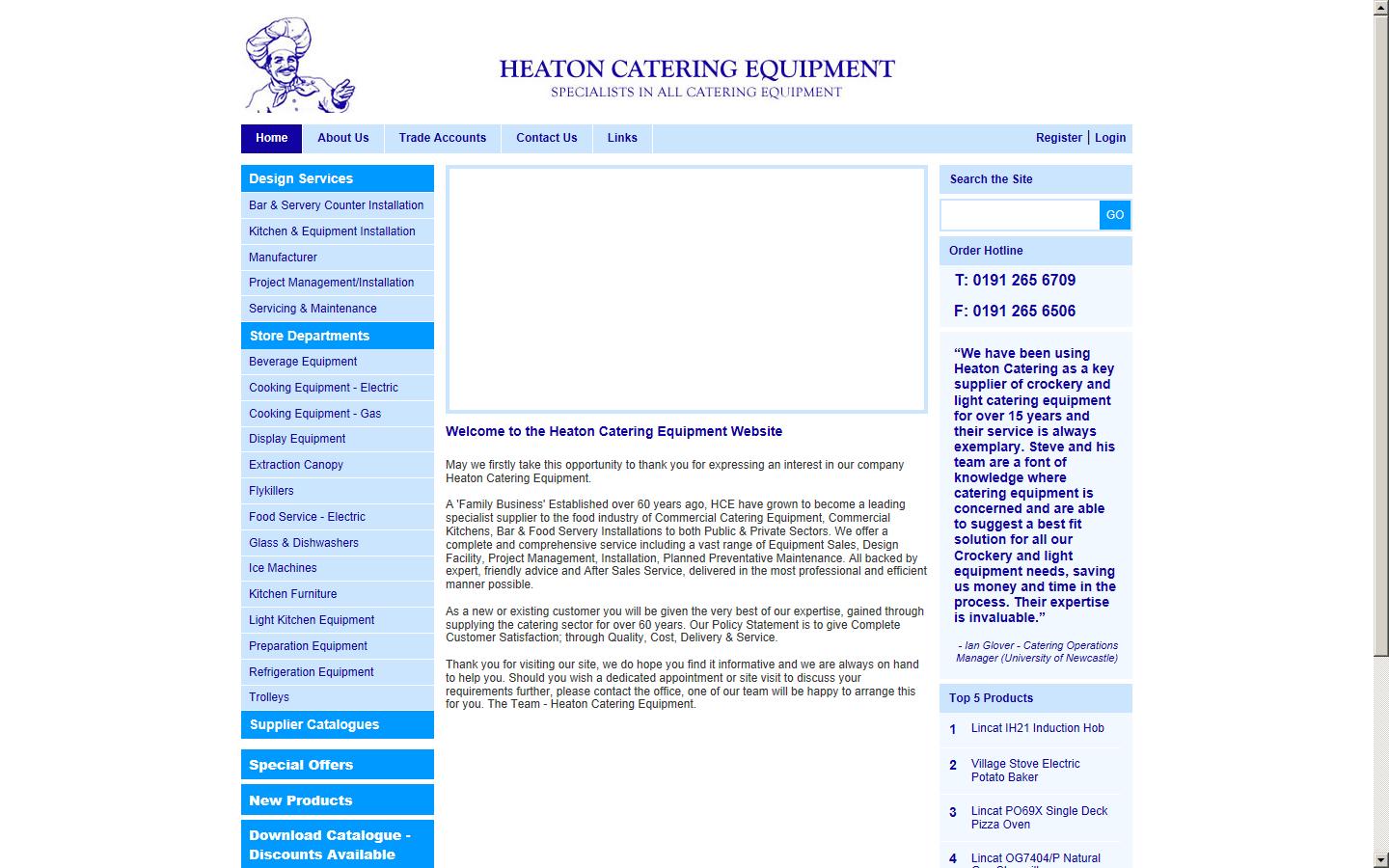 Heaton Catering Equipment Ltd Website