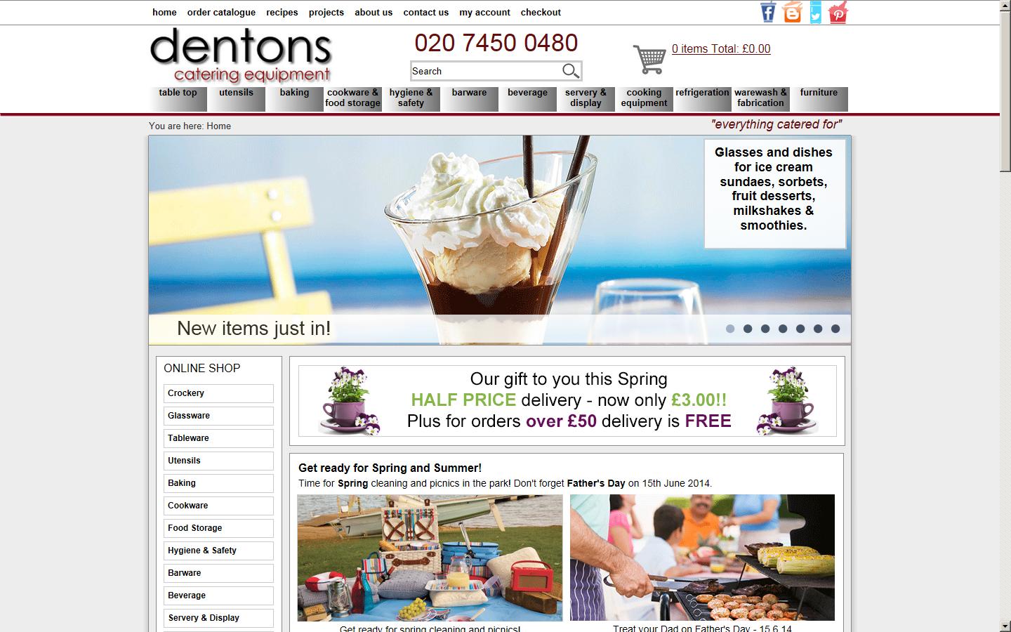 Dentons Catering Equipment Ltd Website
