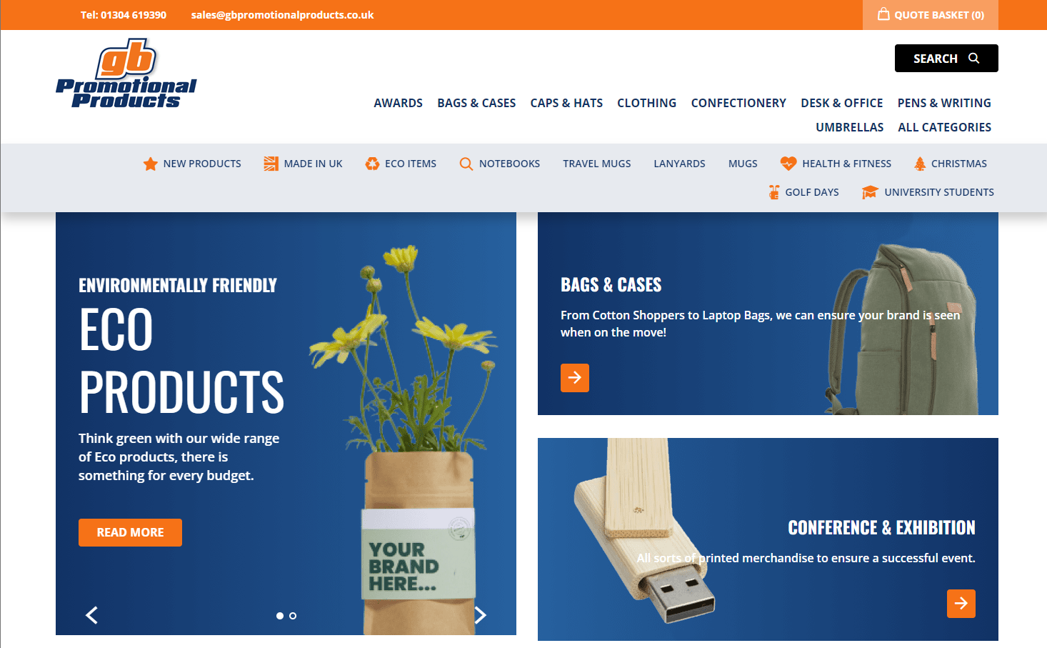 GB Promotional Products Ltd Website