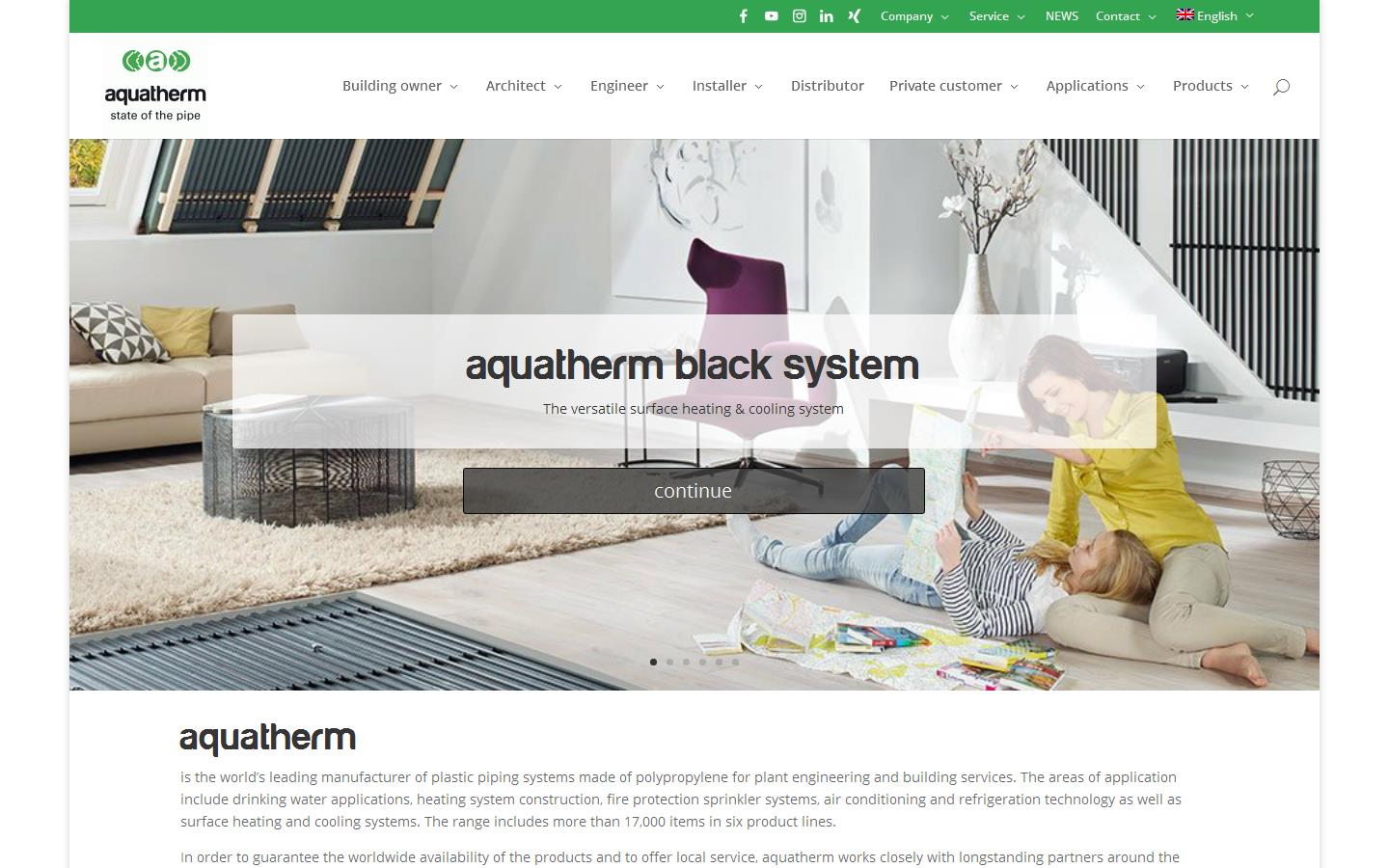 Aquatherm Sales UK Ltd Website