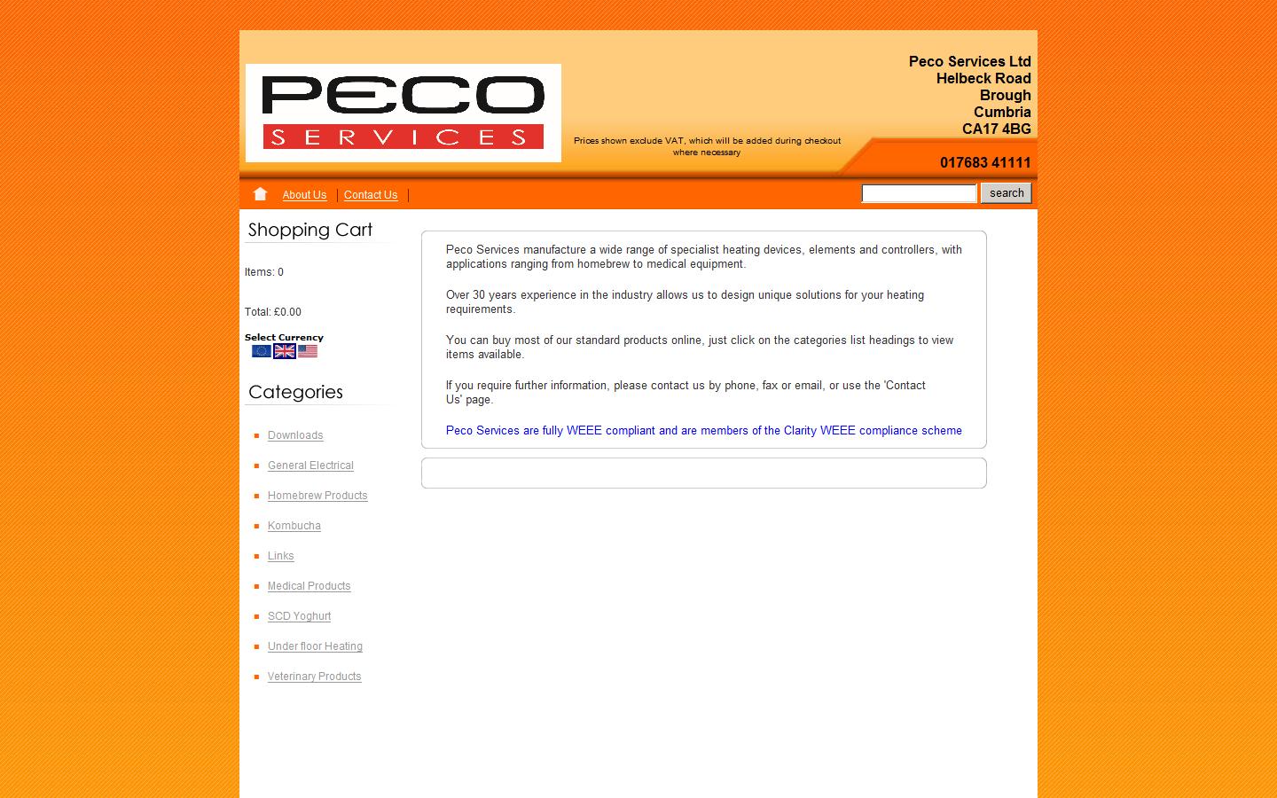 Peco Services Ltd Website