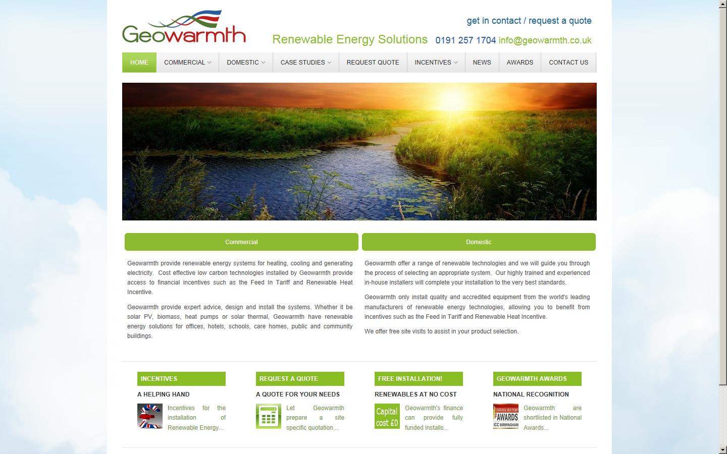 Geowarmth Heat Pumps Ltd Website