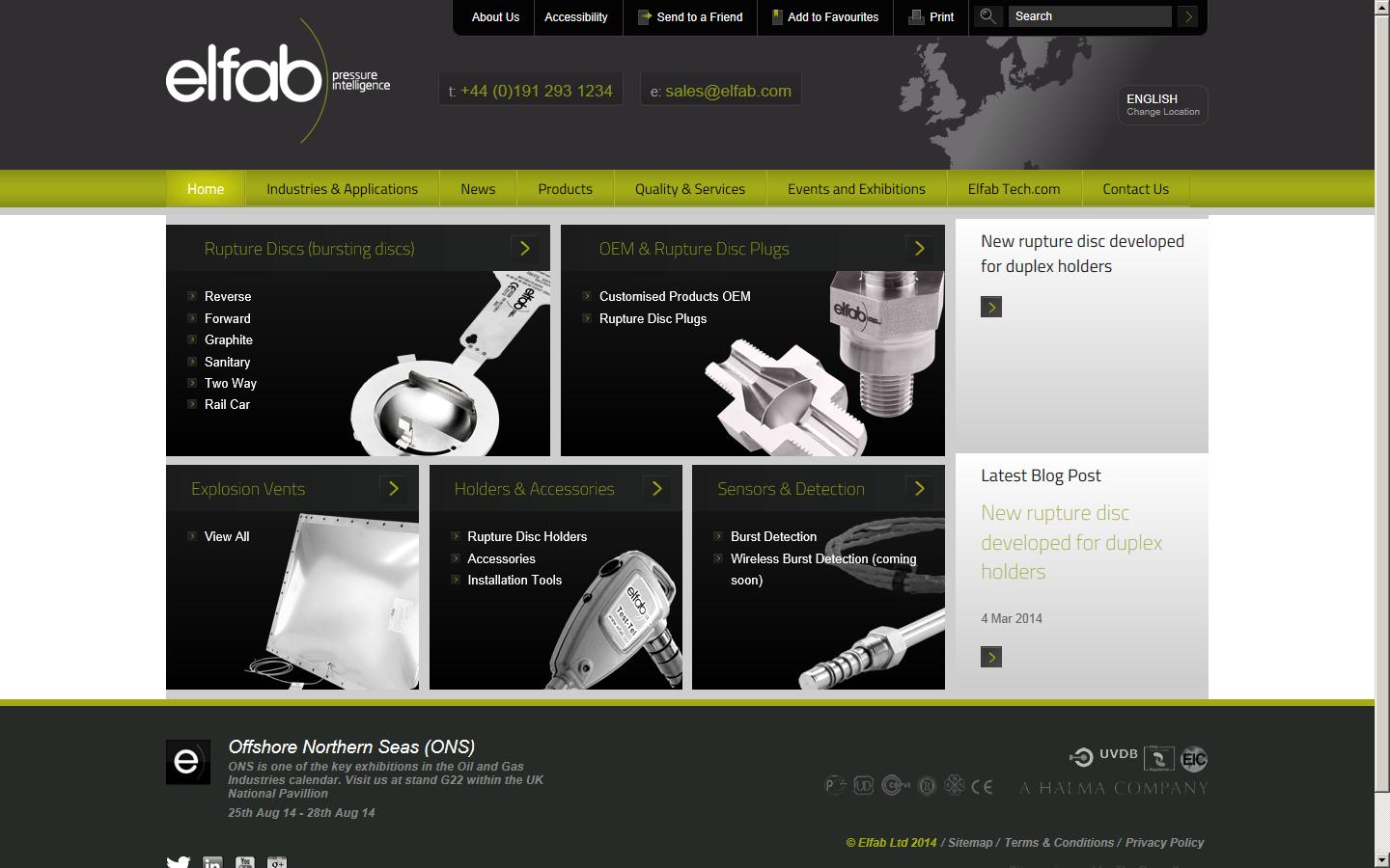Elfab Ltd Website