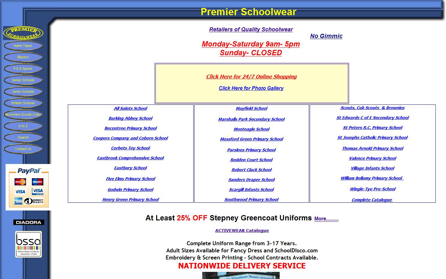 Premier School Wear Website