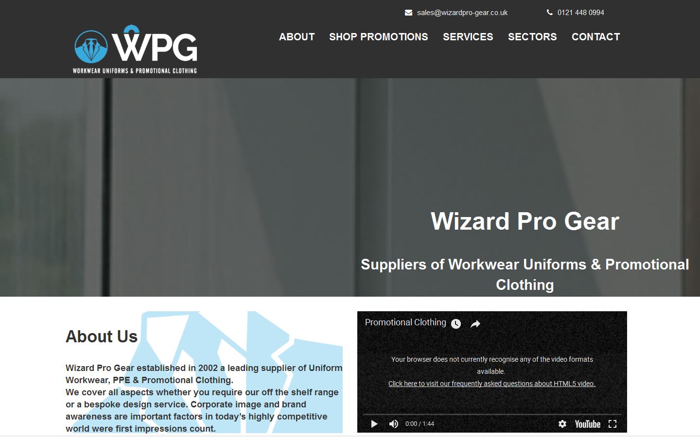 Wizard Pro Gear Ltd Website