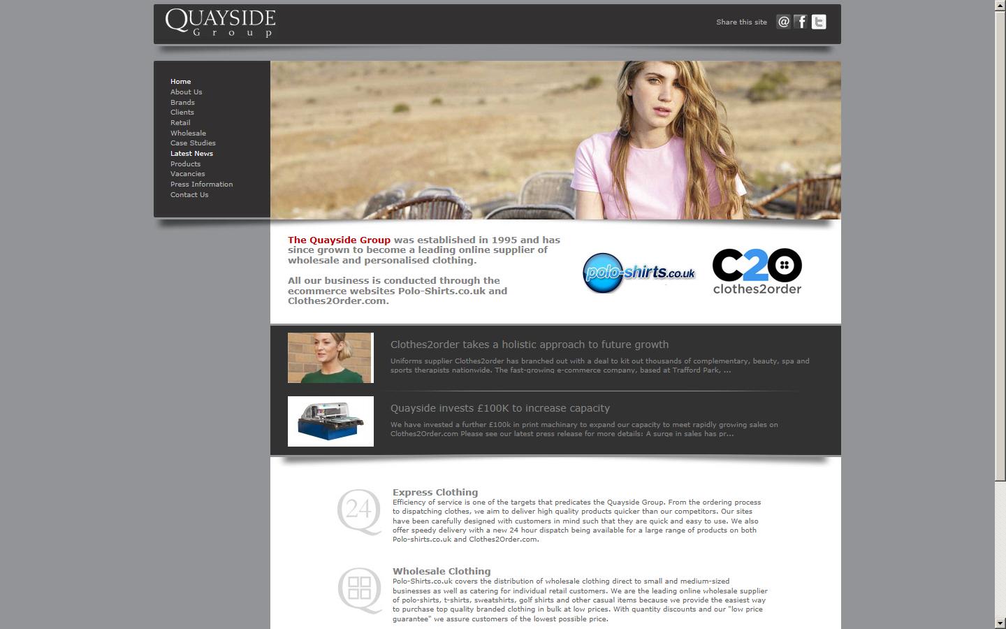 Quayside Clothing Ltd Website