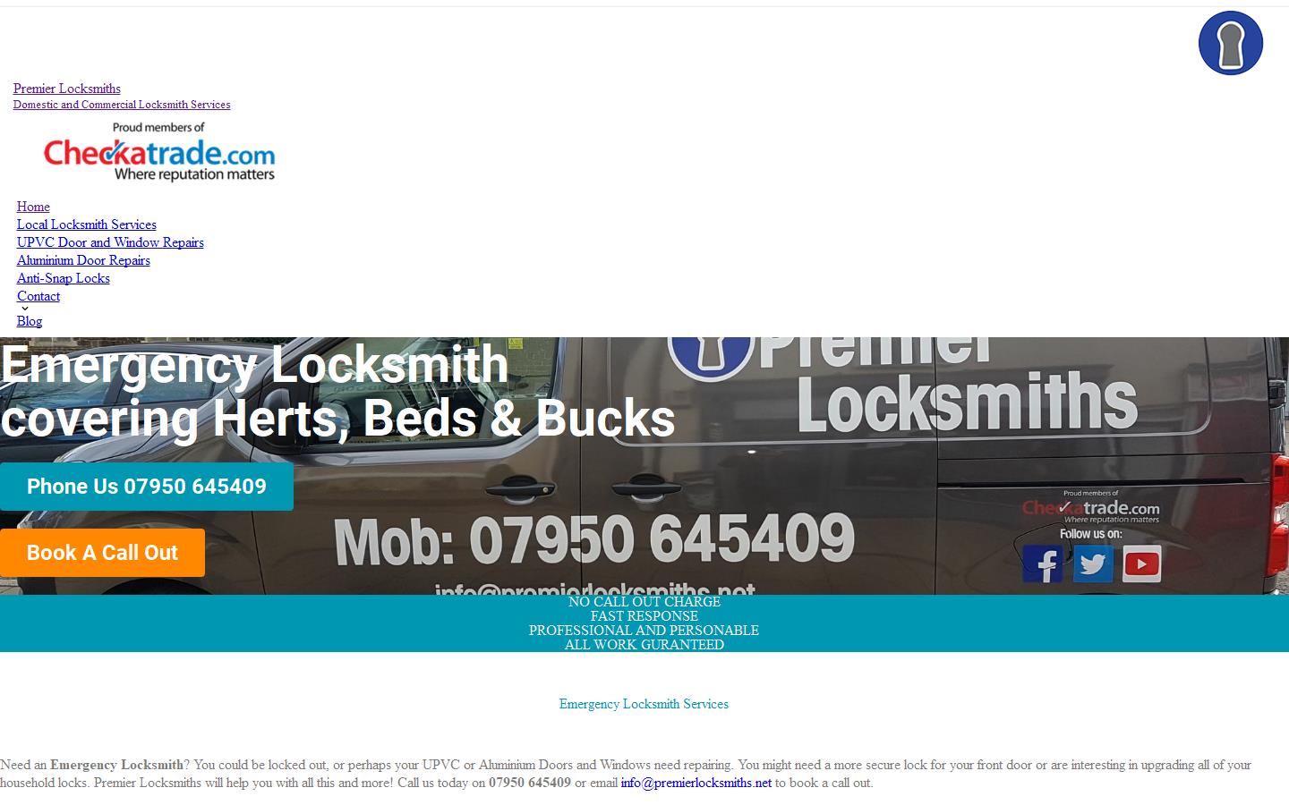Premier Locksmiths Website