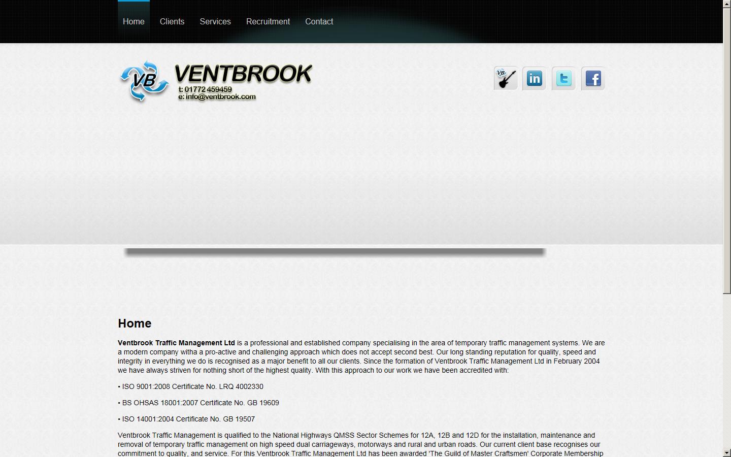 Ventbrook Ltd Website