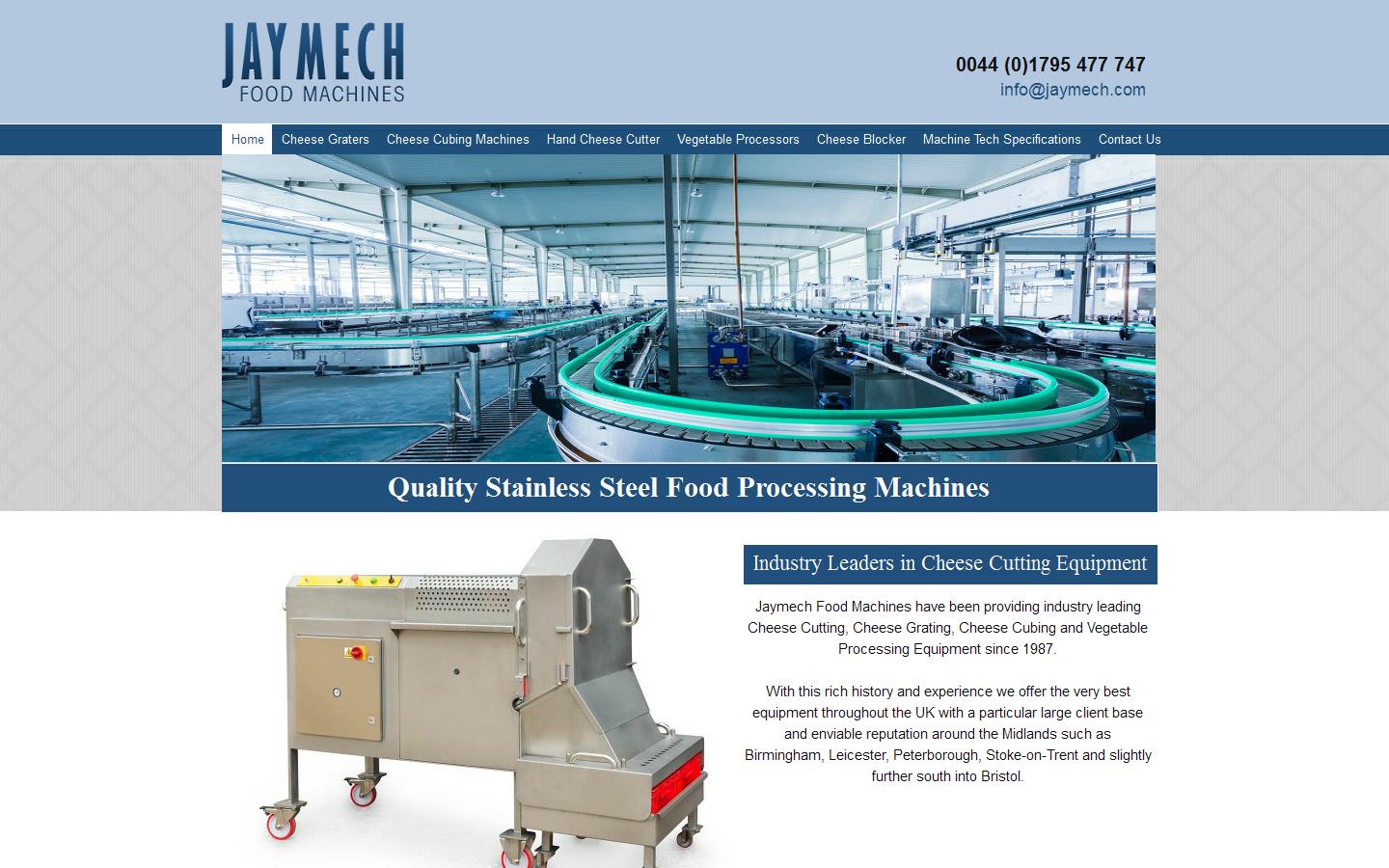 Jaymech Food Machines Ltd Website