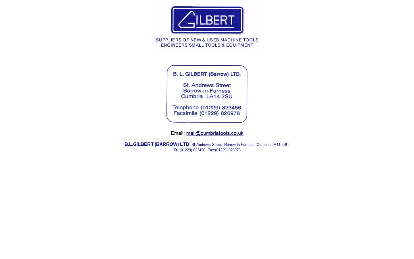 B.L. Gilbert (Barrow) Ltd Website