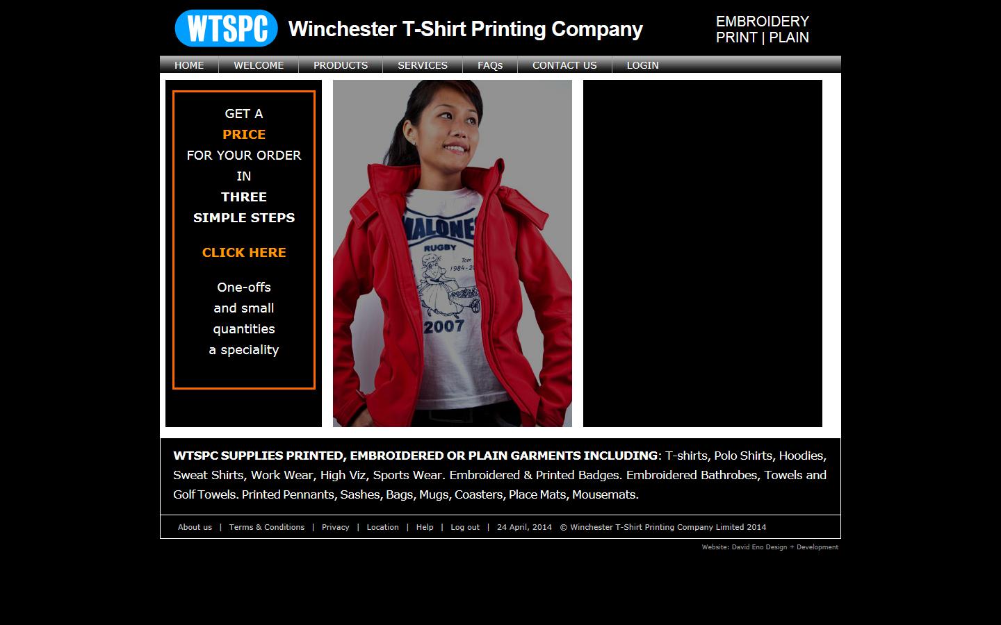Winchester Tee Shirt Printing Co Website
