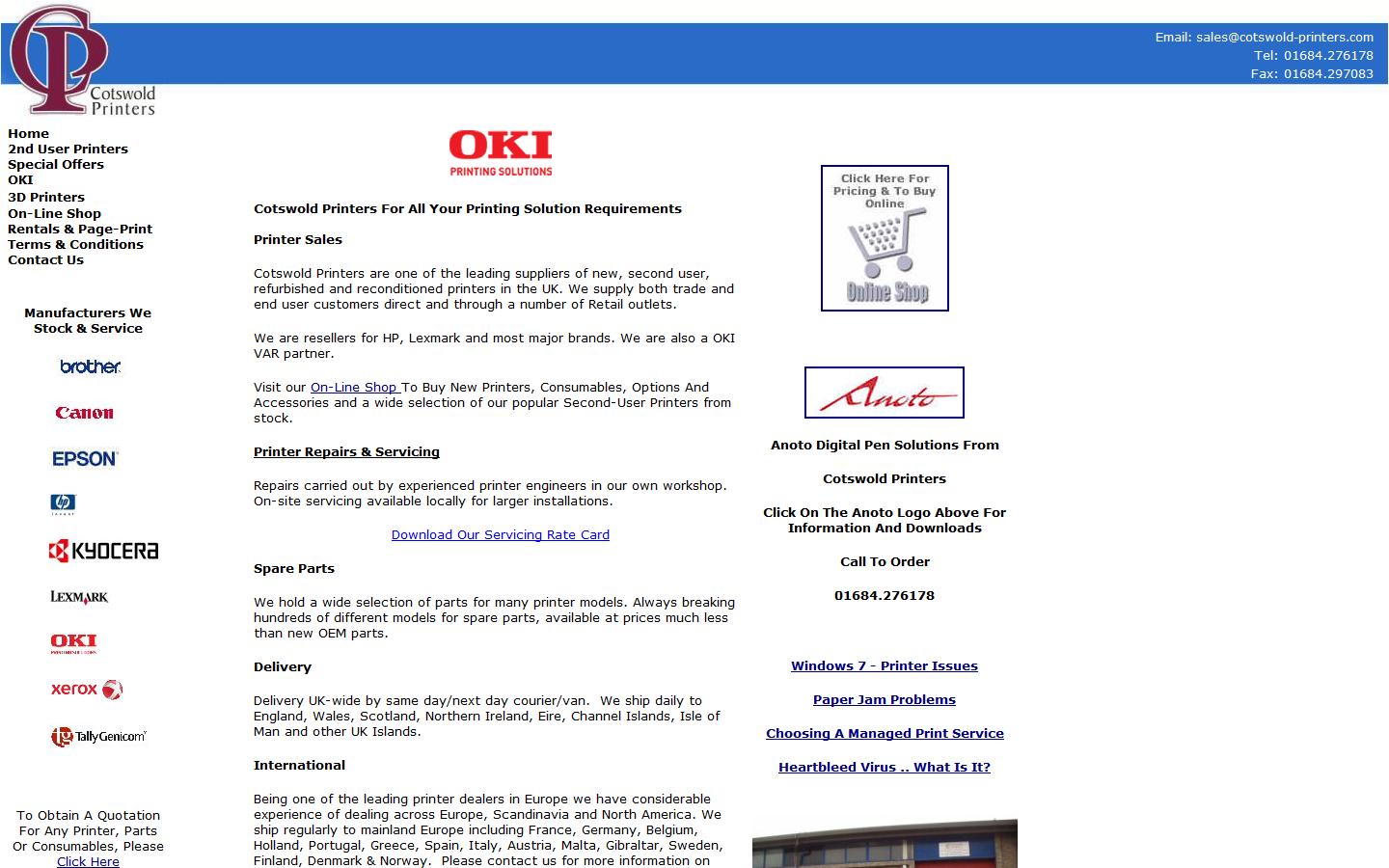 Cotswold Printers Website