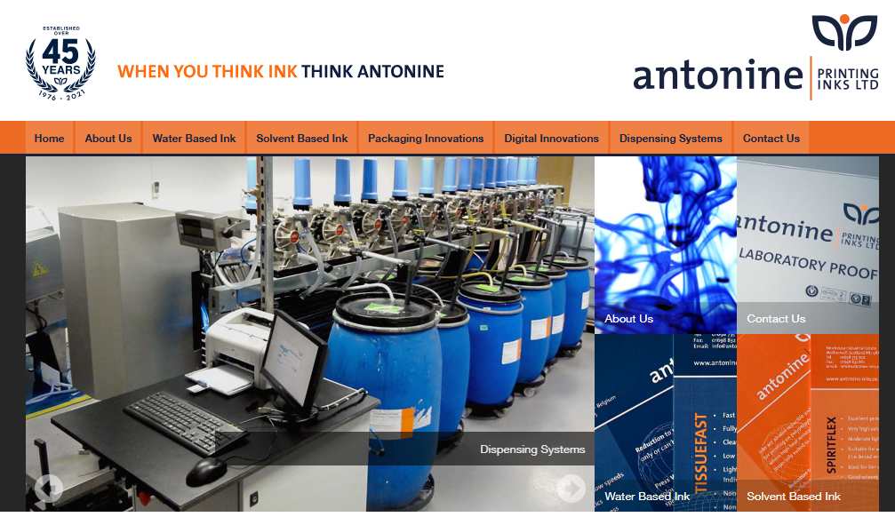 Antonine Printing Inks Website