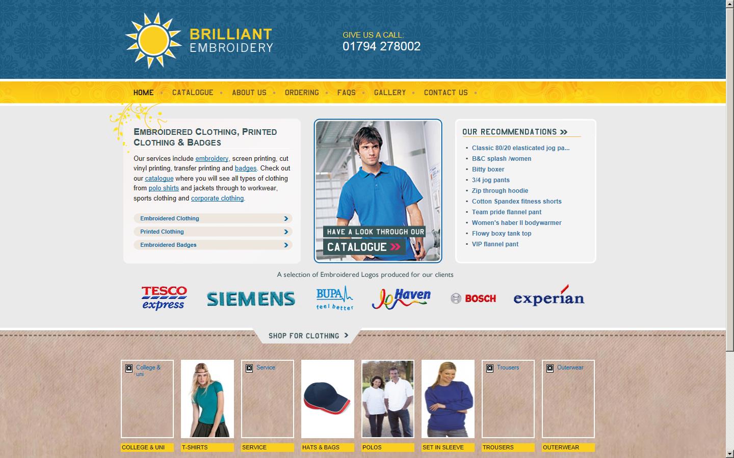 Brilliant Embroidery Website