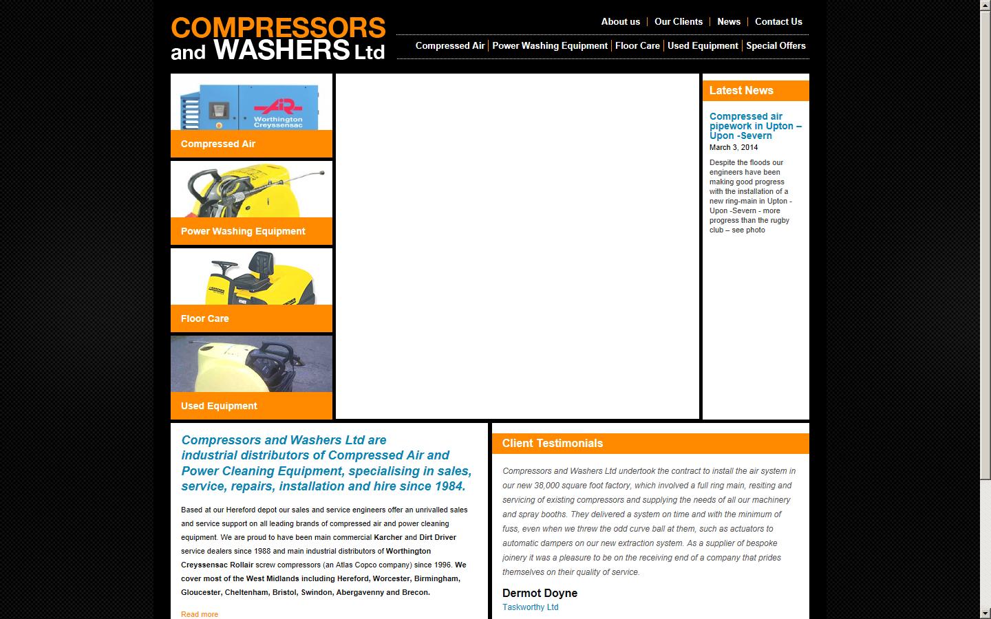 Compressors & Washers Ltd Website