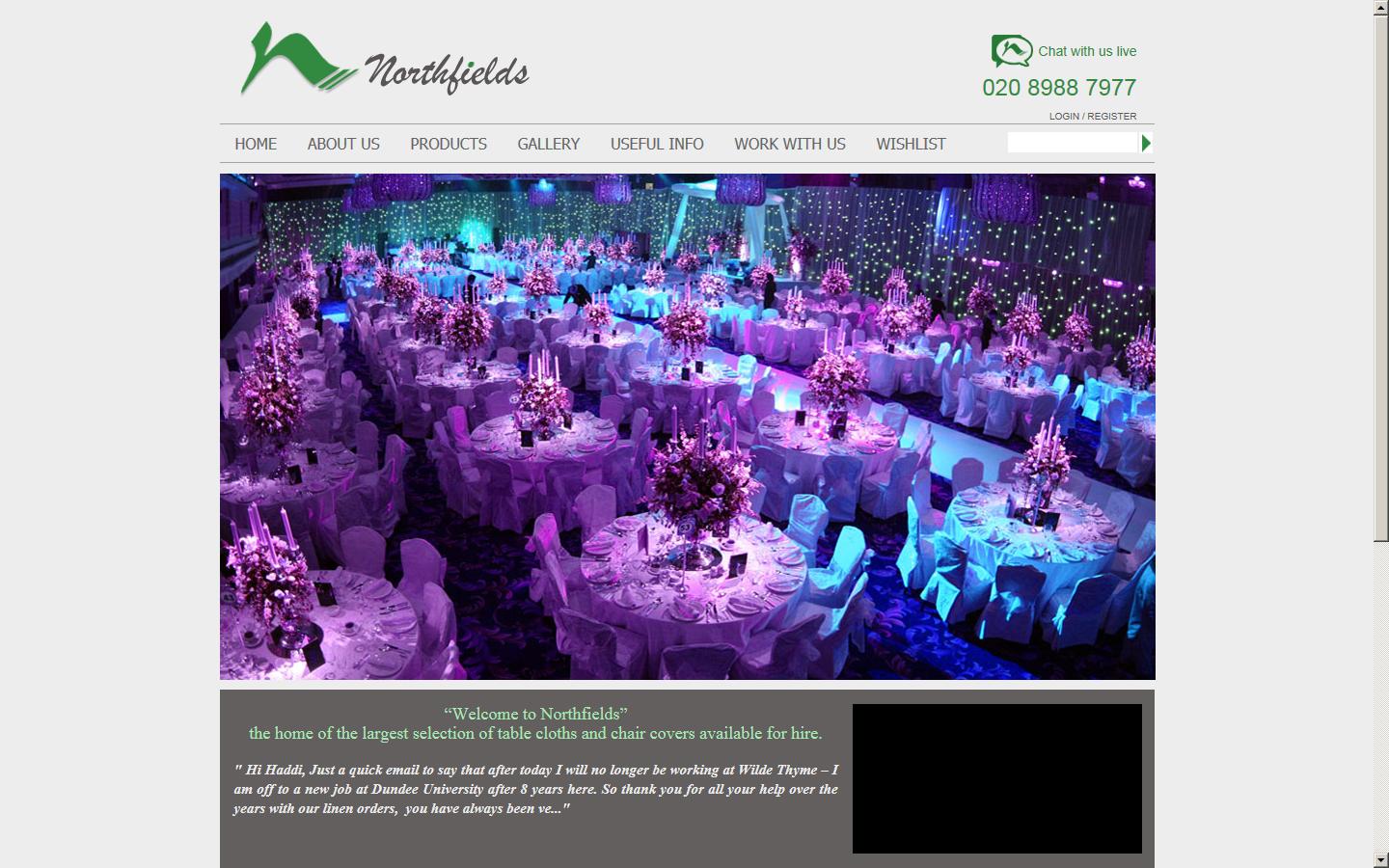 Northfield Linen Hire Website