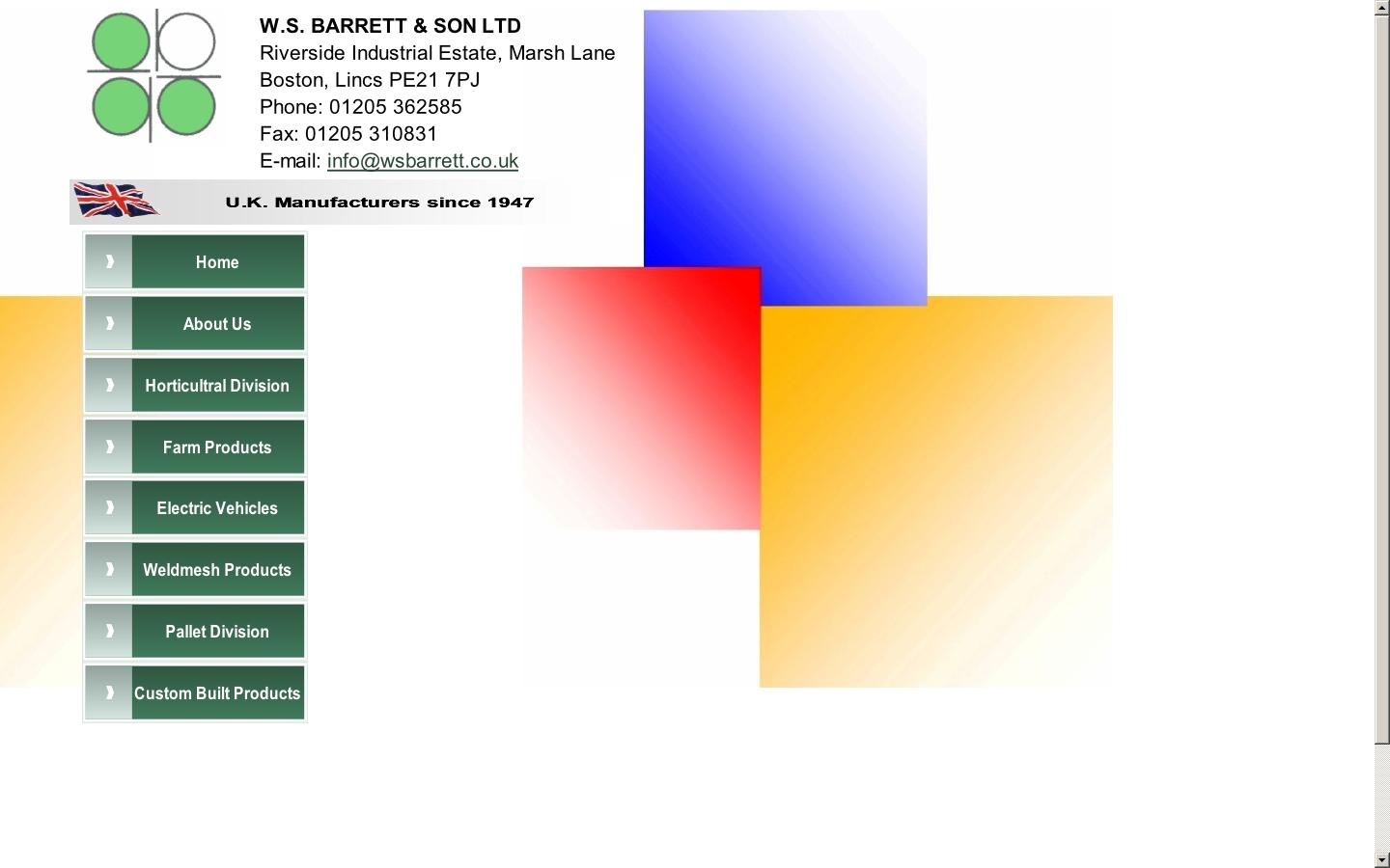 W.S.Barrett & Son Limited Website