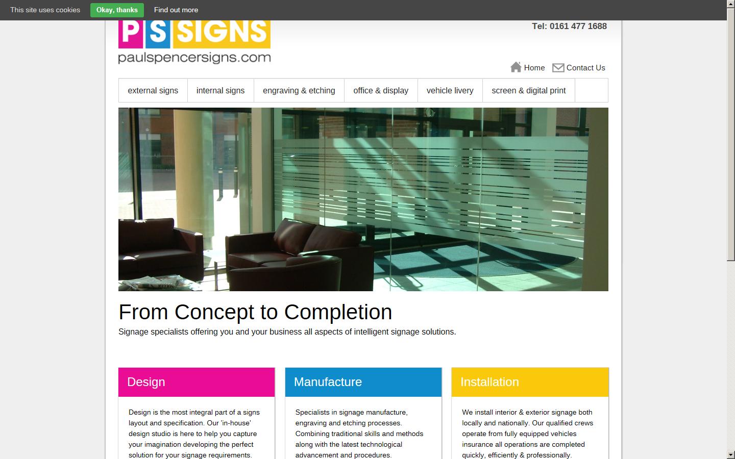 Paul Spencer Signs & Engraving Website