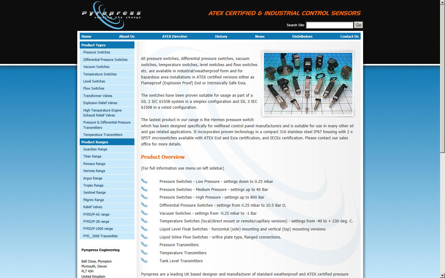 Pyropress Engineering Co. Ltd Website