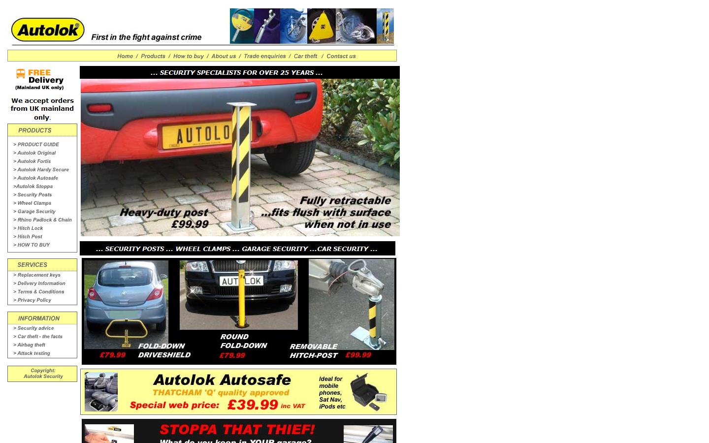 Autolok Security Products Ltd Website
