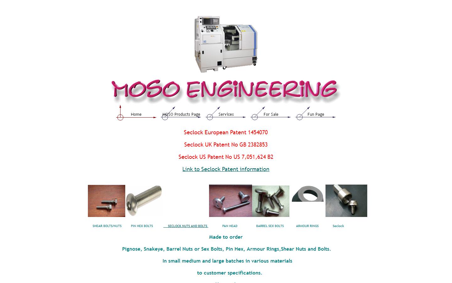 Moso Precision Engineering Website