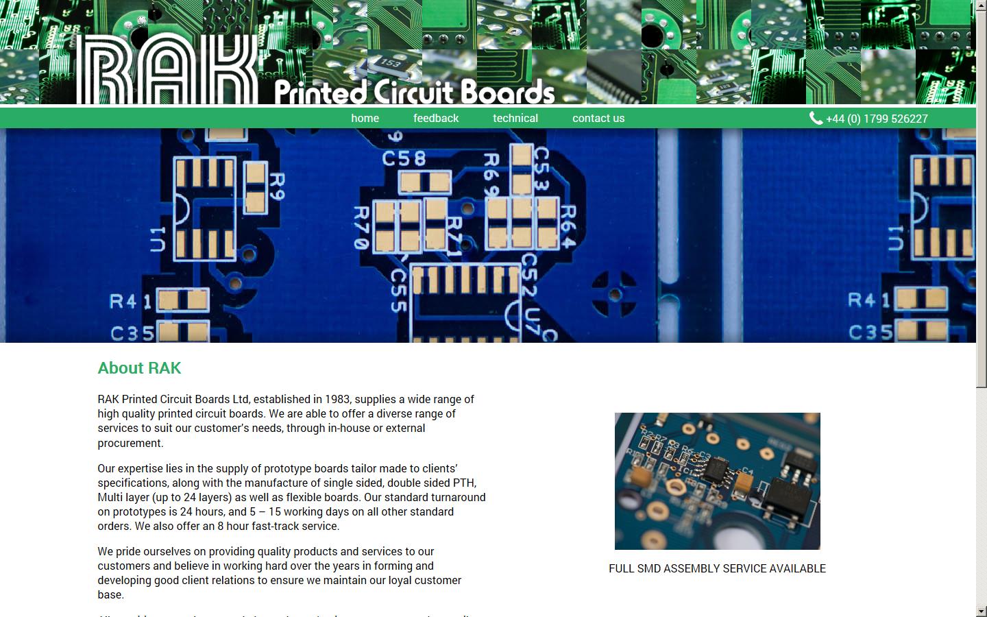 Rak Printed Circuit Boards Ltd Website